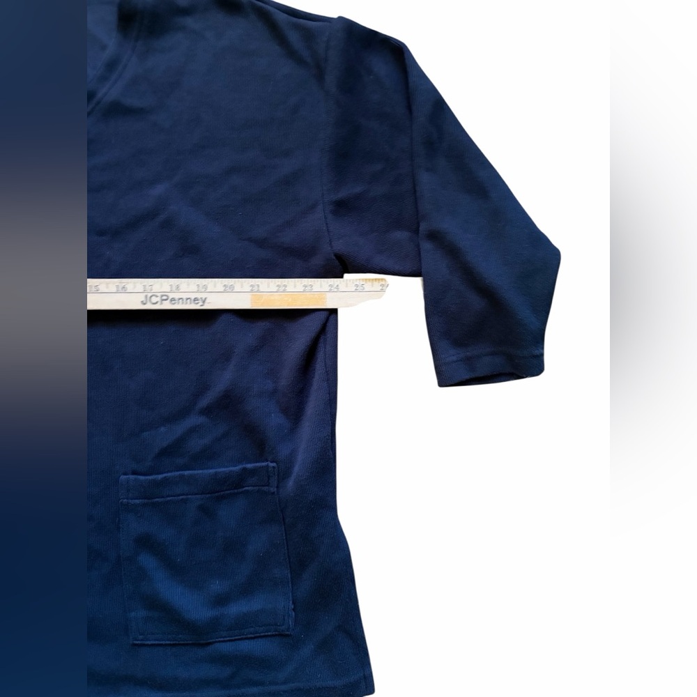 90’s Navy Button-Front Cardigan With Patch Pockets - image 6